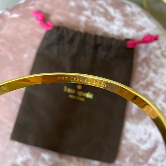 Kate Spade colorful gold idiom bangle bracelet - Picture 2 of 4